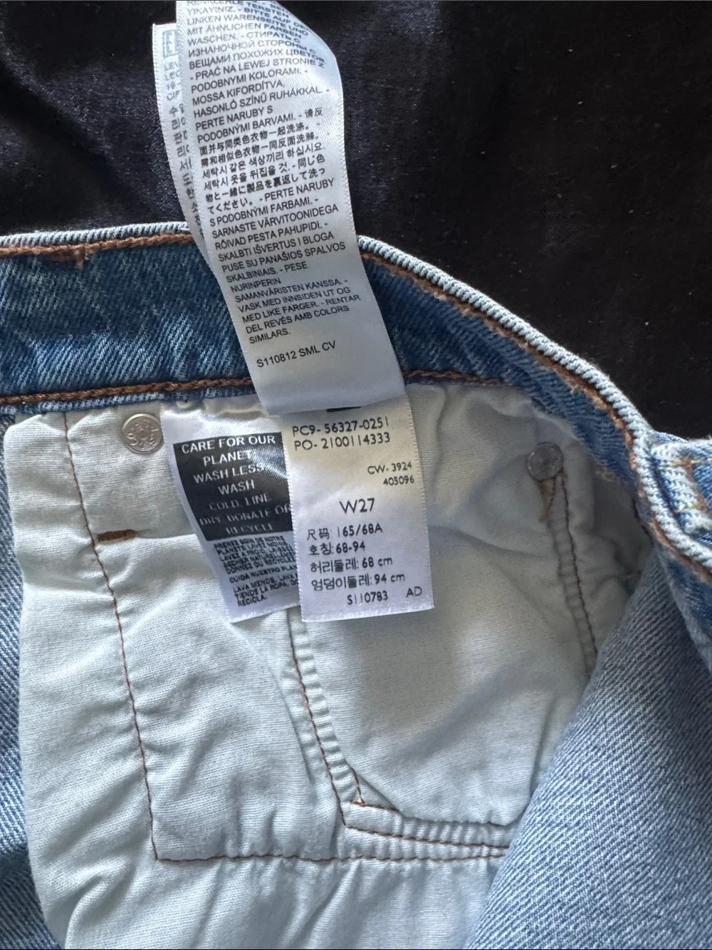 Levi 501 Frayed Hem Light Blue Denim Shorts